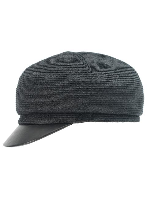 BLACK RAFFIA CAP