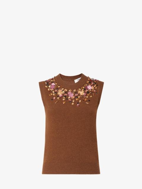 FENDI Vest Rust wool and cashmere vest