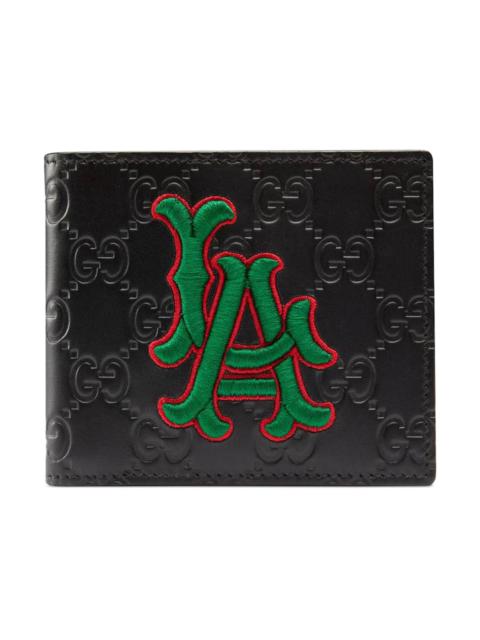 GUCCI Gucci Wallet LA Dodgers Patch Black