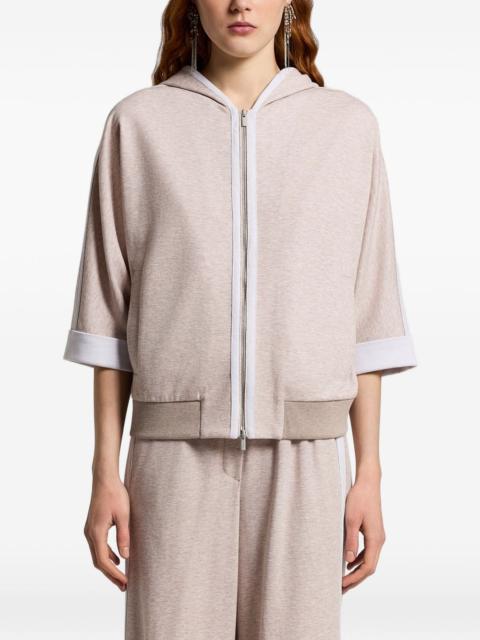 PESERICO hooded striped jacket