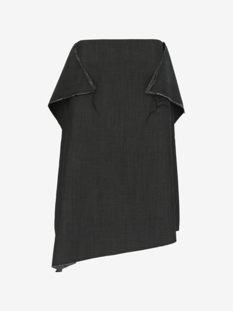 NICCOLÒ PASQUALETTI raw-edge asymmetric skirt