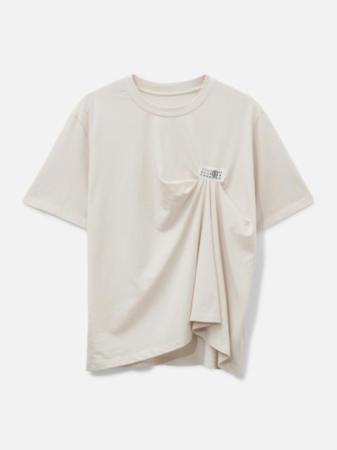 MM6 Maison Margiela NUMERIC LOGO DRAPED T-SHIRT