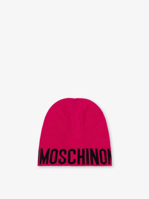Moschino LETTERING LOGO KNIT HAT