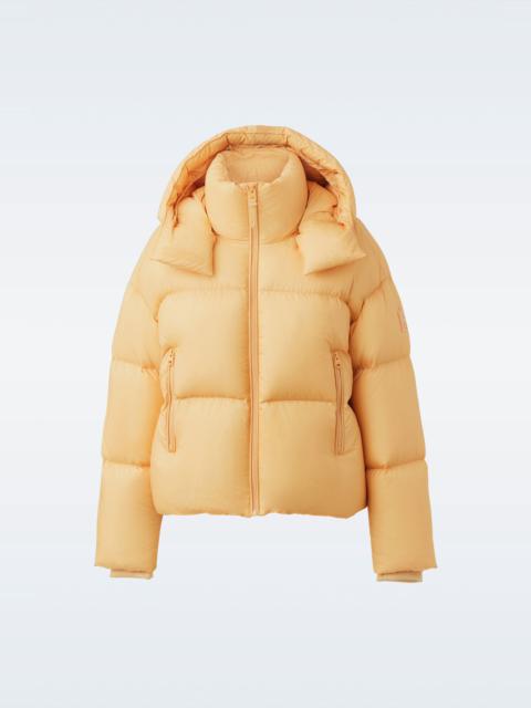 MACKAGE TESSY Medium down hooded jacket with softwash crinkle finish