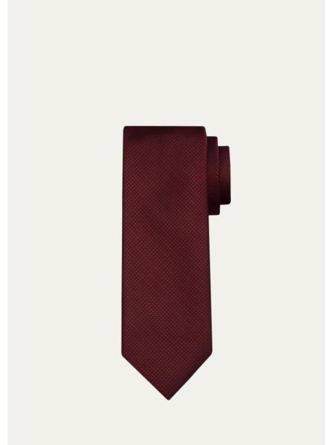 TOM FORD Men's Micro-Houndstooth Silk Tie