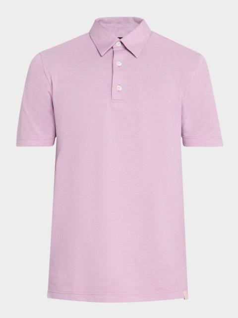 Brioni Men's Jersey Pique Polo Shirt