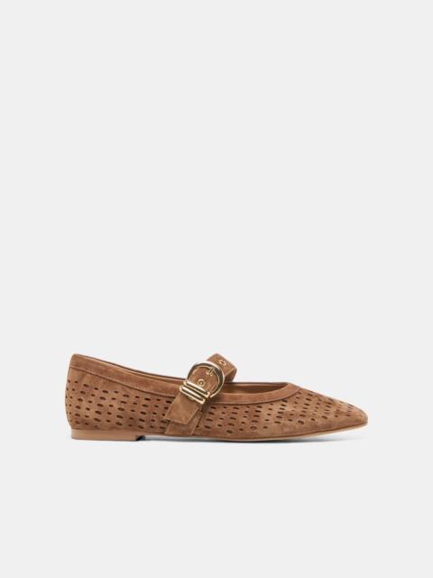 dolce vita MIKELA BALLET FLATS COCOA PERFORATED SUEDE