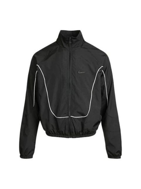 Nike Nike MENS Throwback Multicolor Tat Basketball Stand Collar Jacket Black CV1932-011