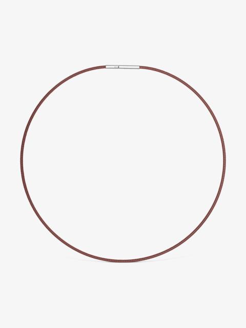 TOUS 2 mm brown steel Necklace TOUS Mesh Tube