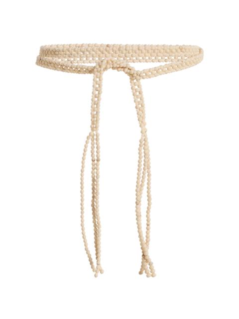KALLMEYER Sora Beaded Belt white