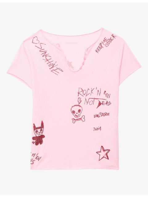 Zadig & Voltaire Tunisien Graphic-Print Cotton T-Shirt
