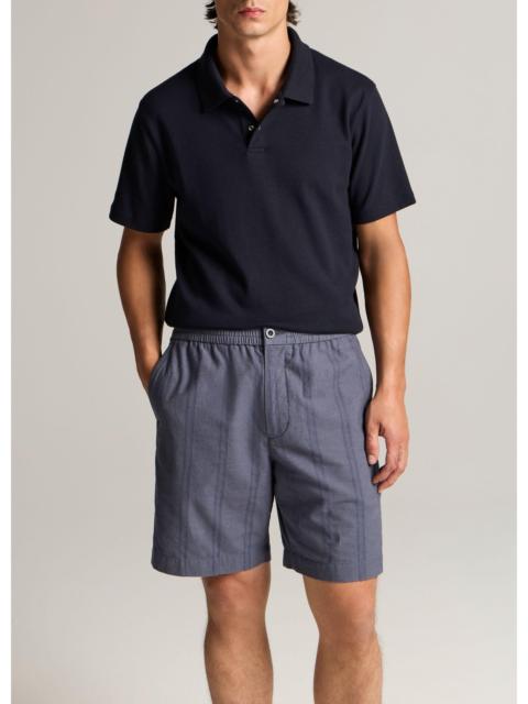 Vince Mesh-Knit Cotton-Blend Snap Polo Shirt