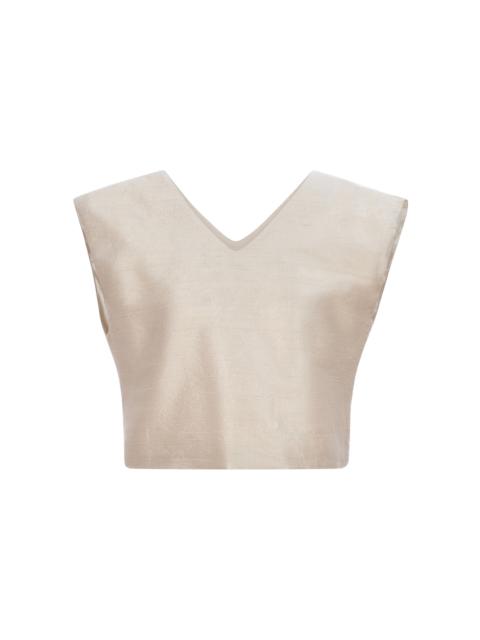 RACHEL COMEY Quigley Silk Top light grey