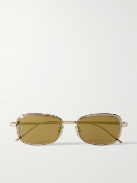 Loewe Anagram Geometric Gold-Tone Sunglasses