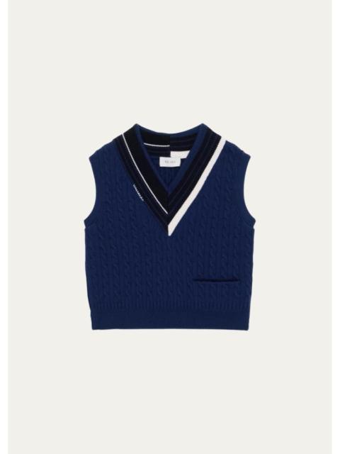 WE-AR4 The Retro Cable-Knit Wool Vest