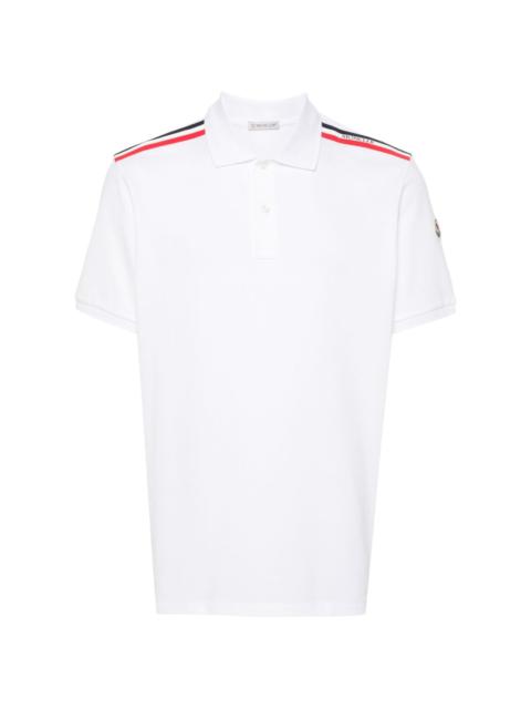 Moncler RWB-stripe polo shirt