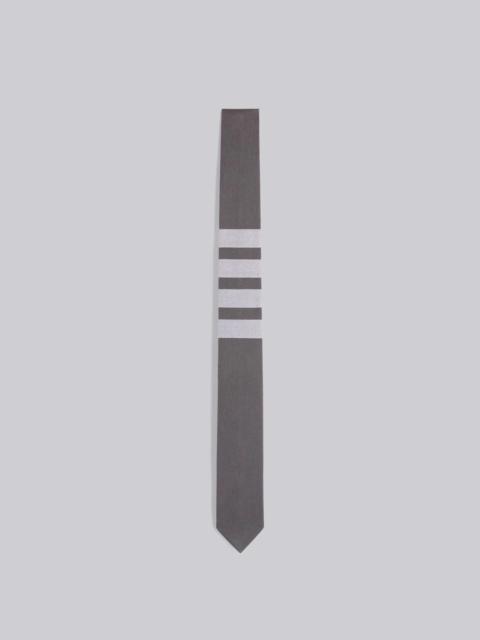 Thom Browne Medium Grey Cotton Suiting Engineered 4-Bar Tie