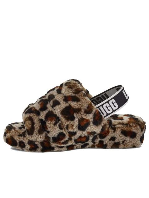 UGG (WMNS) UGG Fluff Yeah Leopard Slipper Leopard print 1106252-AMP