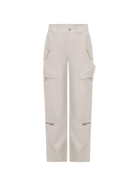 Tactical straight-leg cargo trousers