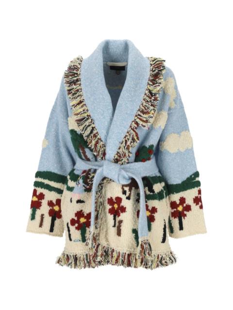 Alanui Casa Alanui fringed intarsia-knit cardi-coat
