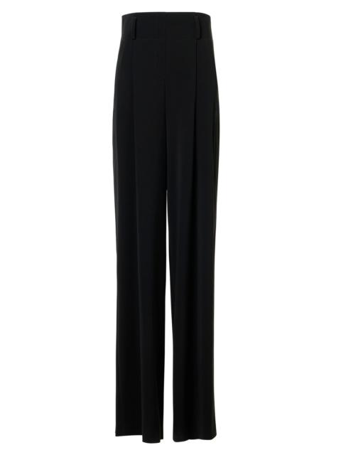 AKRIS Women's Florina Crepe High-Rise Pants - Black
