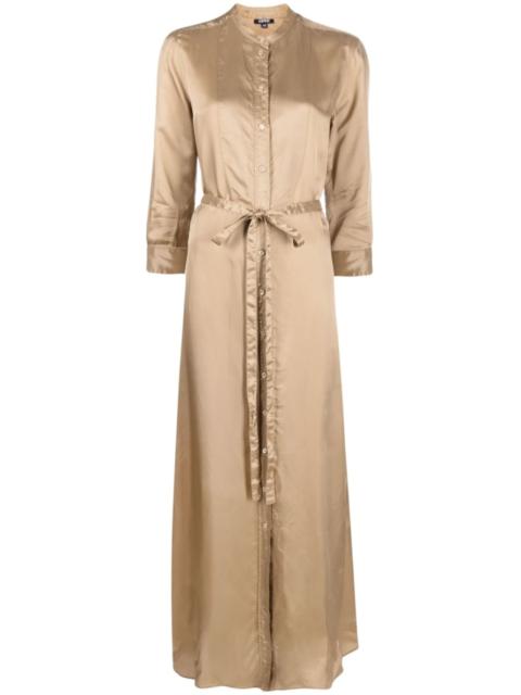 ASPESI Women's Handcrafted Fabric Dress Blue