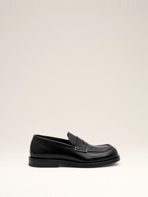 AMI Paris BLACK COW LEATHER LOAFERS