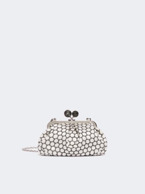 WEEKEND Max Mara ITALIANROOTSS Small Pasticcino Bag in linen, silk and cotton jacquard - BLACK