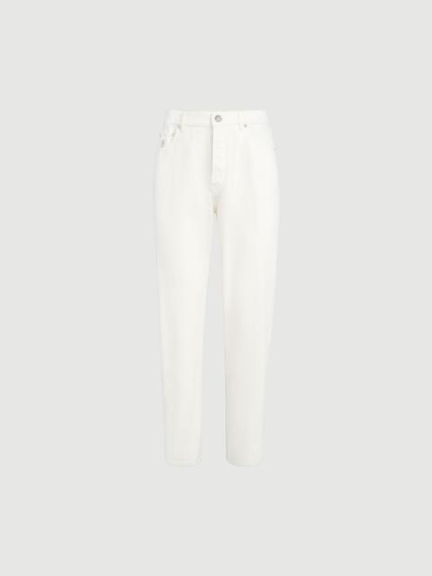 Brunello Cucinelli Garment-dyed iconic fit five-pocket trousers in denim