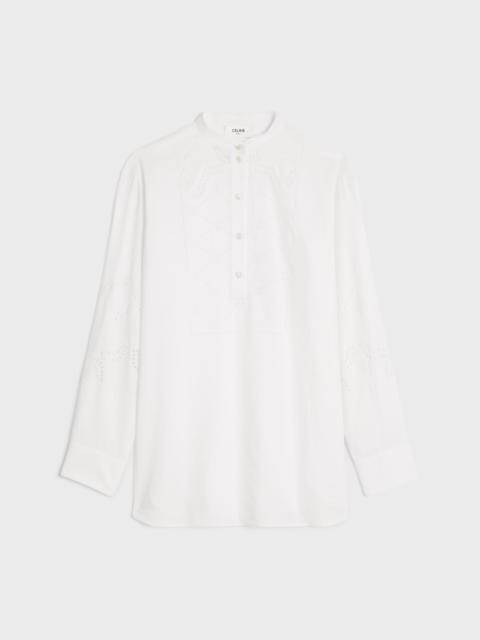 CELINE embroidered tunic in COTTON LINEN