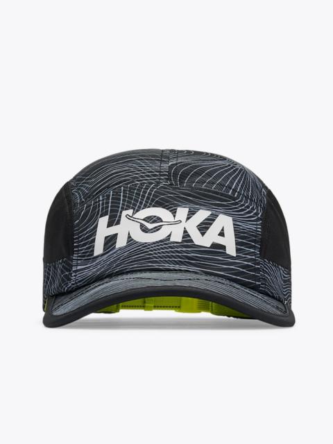 HOKA Hoka Run Hat in Black/White Prt