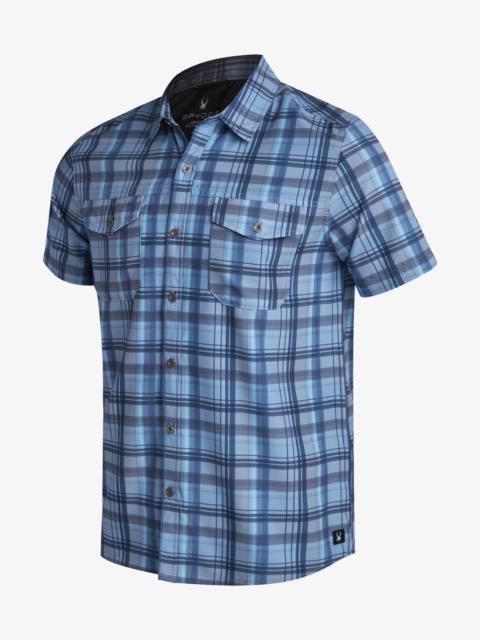 SPYDER Men's Seaside Collared Shirt- Dusty Blue