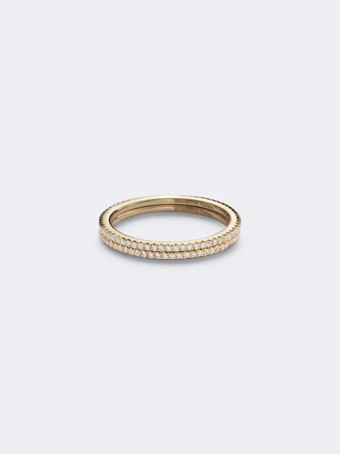 SUZANNE KALAN Mini 18kt gold tech ring jackets with diamonds