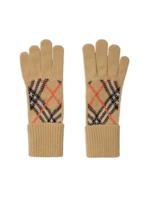 Burberry check gloves