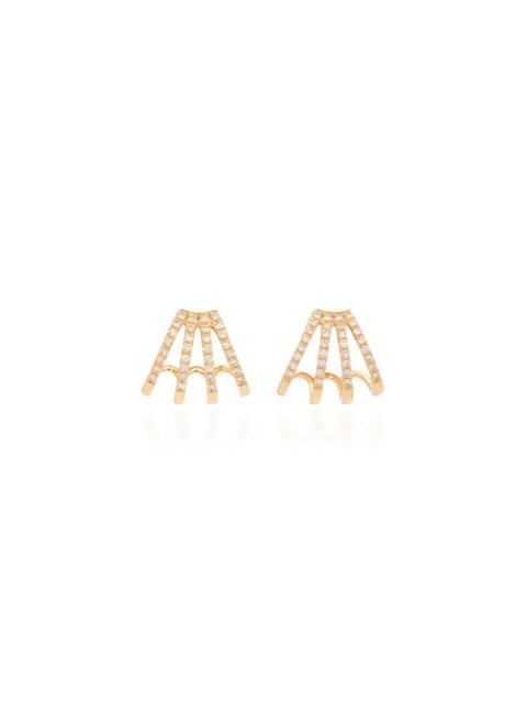 EF Collection 14K Gold Diamond Earrings gold