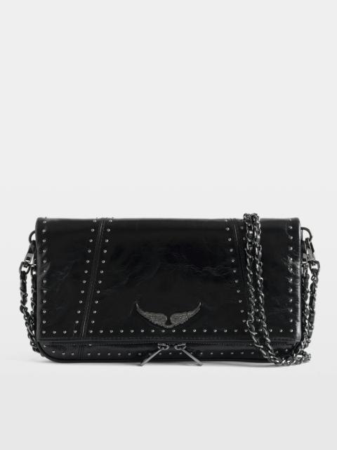 Zadig & Voltaire Rock Vintage Patent Studs Clutch