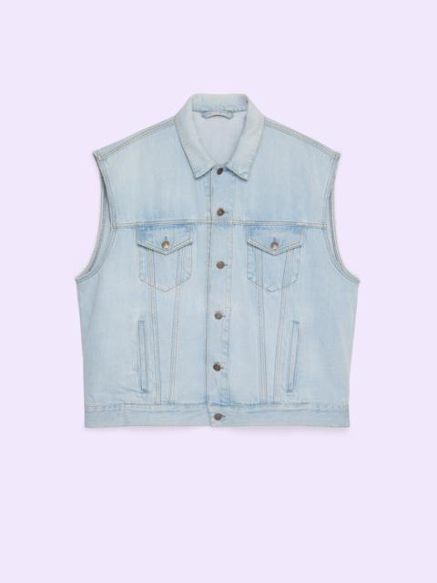 GUCCI Denim vest with Gucci patch