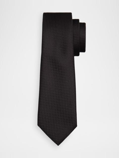 TOM FORD Men's Tonal Basketweave Jacquard Silk Tie