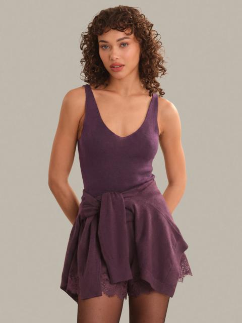 525 america Lane Sheer Double V-Neck Tank