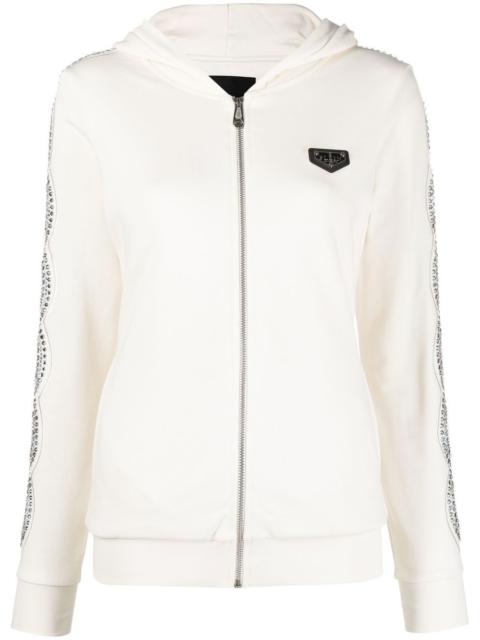 PHILIPP PLEIN Crystal Cable embellished hoodie