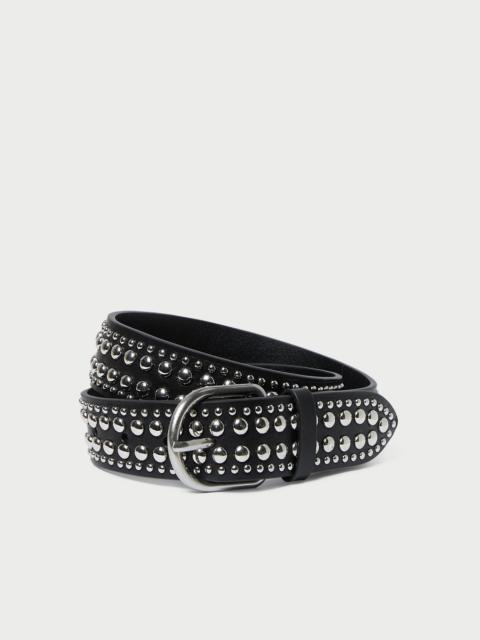 LOEFFLER RANDALL Isaac Black/Silver Studded Belt