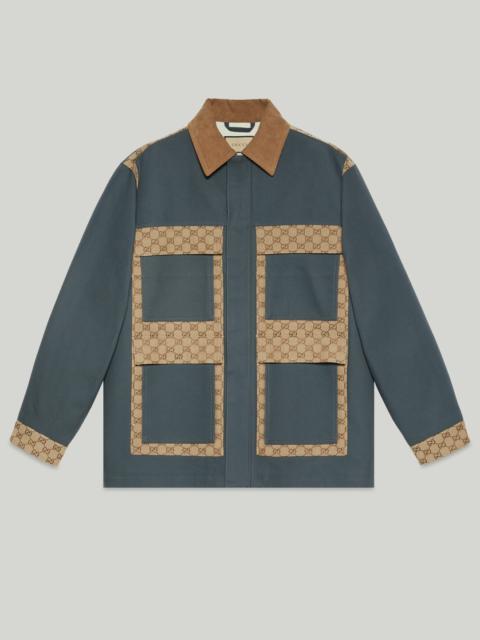 GUCCI Cotton canvas and GG Supreme jacket