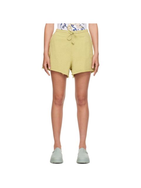 GANNI Green Drawstring Shorts