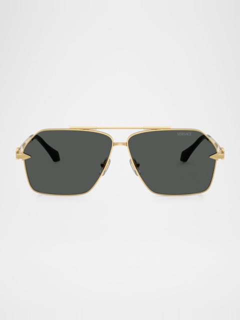 VERSACE Men's VE2284 Aviator Sunglasses