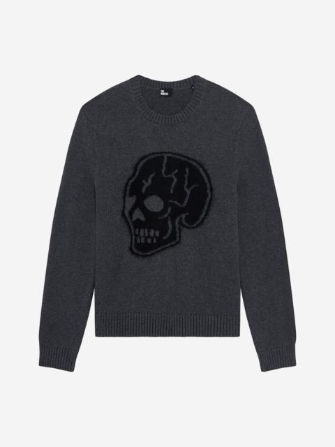 The Kooples LIGHT GREY SKULL SWEATER