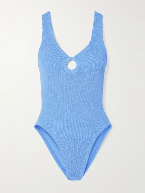 Hunza G Celine seersucker swimsuit Blue