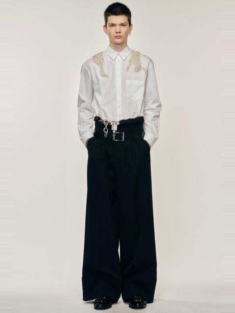 Simone Rocha Wide Leg Multi Belt Loop Trousers