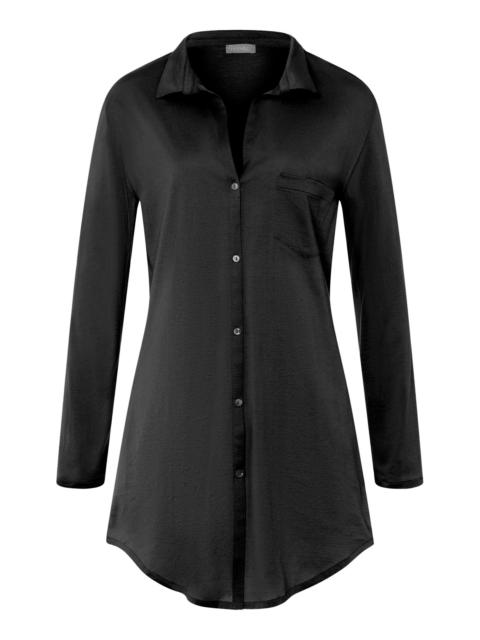 HANRO Cotton Deluxe Button Front Cotton Sleep Shirt