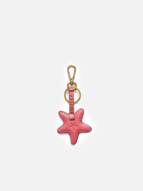 PINKO LEATHER-EFFECT CORAL STARFISH CHARM
