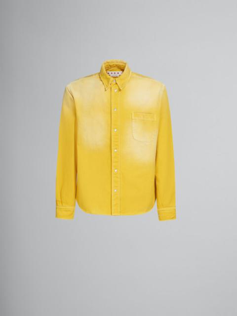 Marni YELLOW OVERDYED BULL DENIM SHIRT